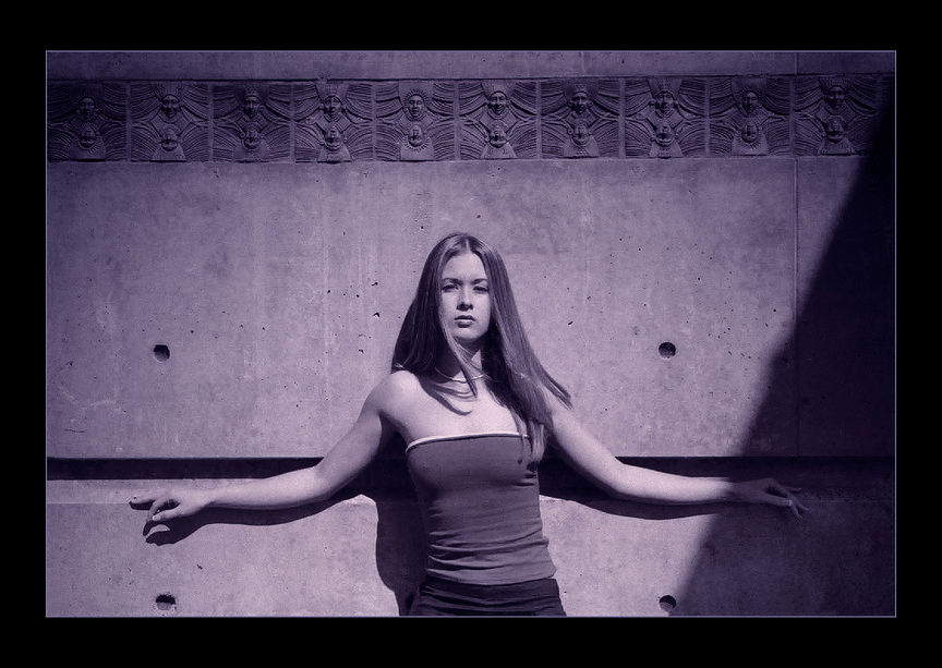 Modern Egypt, Faces in the Wall, Model Ashley,  High Cascade Studios.